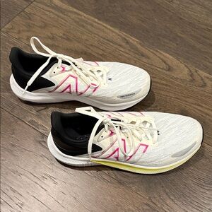 New Balance White and Pink Athletic Shoes